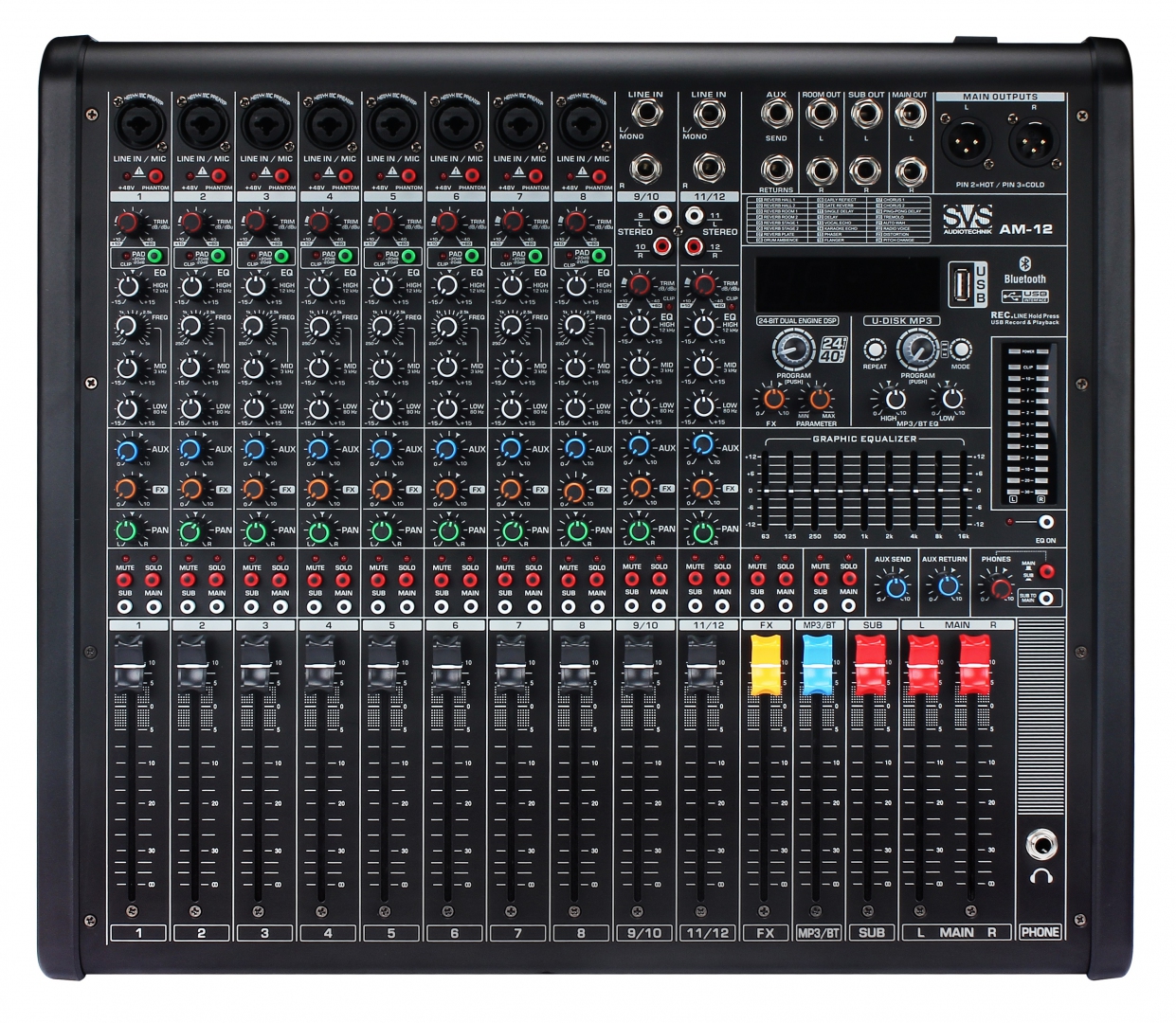 SVS Audiotechnik mixers AM-12 Микшерный пульт аналоговый, 12-канальный в Ессентуках