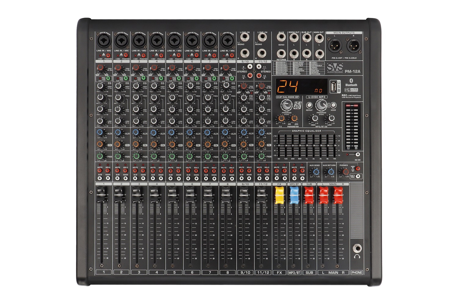 SVS Audiotechnik mixers PM-12A Активный аналоговый микшерный пульт, 12-канальный в Ессентуках